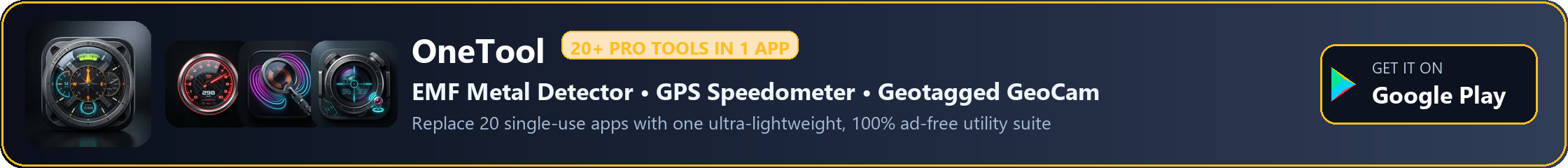 OneTool: 20+ Precision Instruments in 1 Lightweight Android App